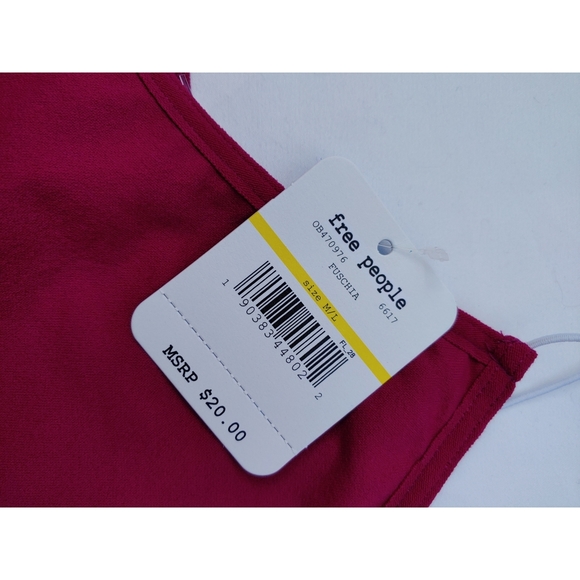 🆕Free People Brami Skinny Strap Fuschia M/L - Picture 8 of 8